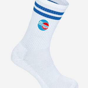 Socken WEISS Kontrast BLAU