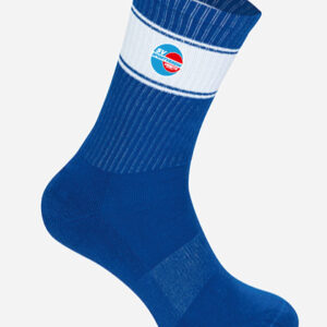 Socken BLAU mit Kontrast WEISS